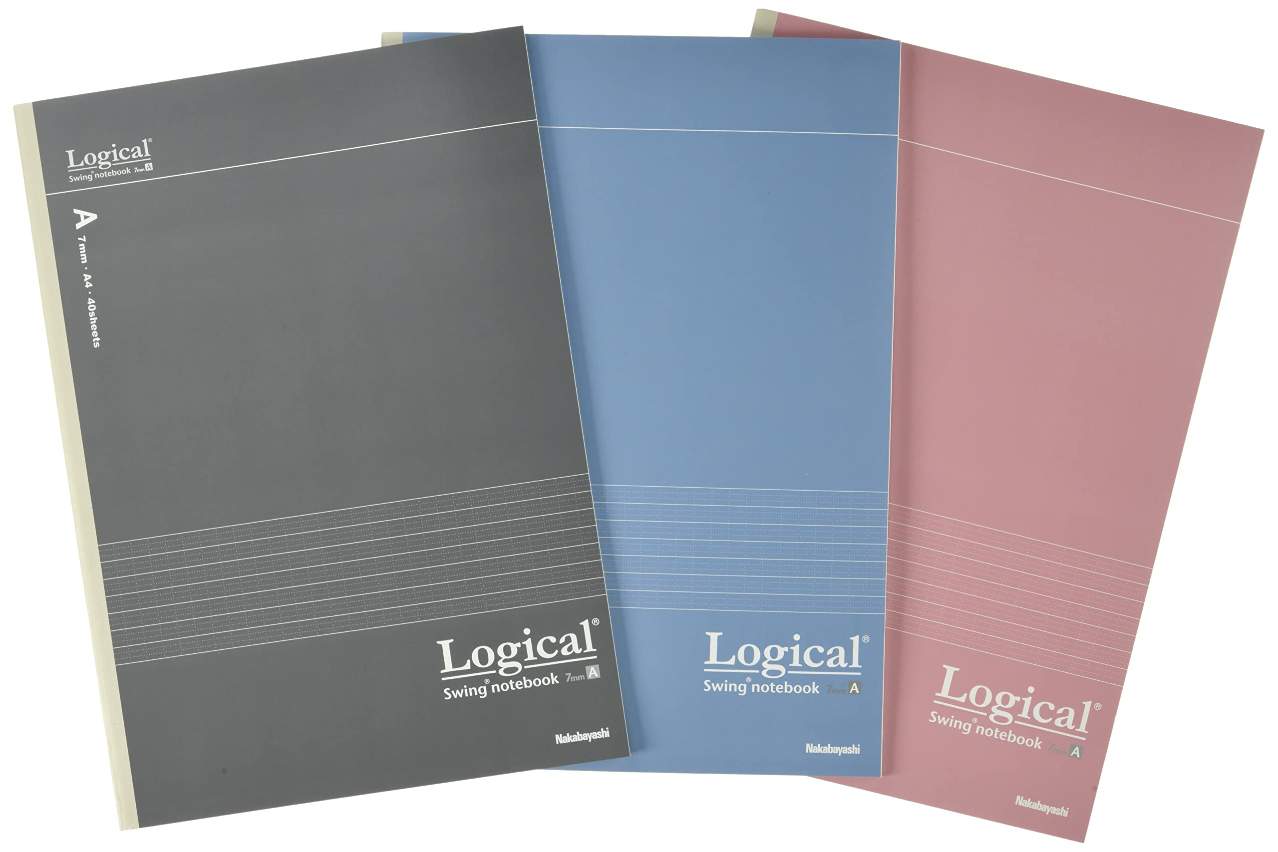 Nakabayashi NA403A-3P Swingling Glossy Notebook, A4/A Ruled