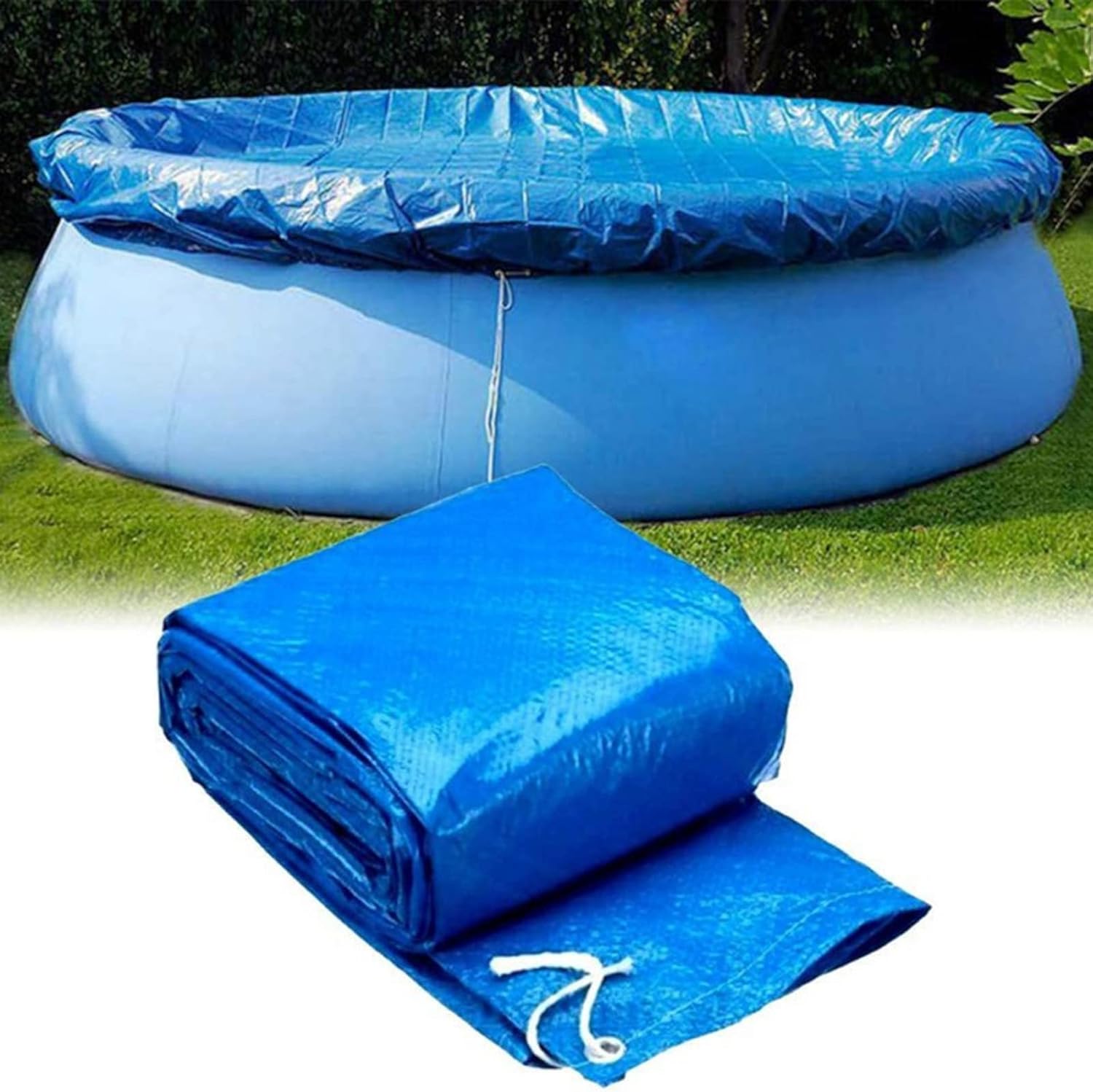 10 Ft Round Pool Cover, Round Pool Cover for Inflatable