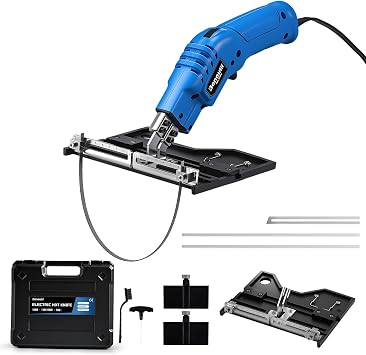 Electric Hot Knife with Grooving Blade Kit 150W 500C Craft Shears Foam Cutter for Styrofoam EVA, EPE, XPS, EPP, EPS, KT Board, Sponge