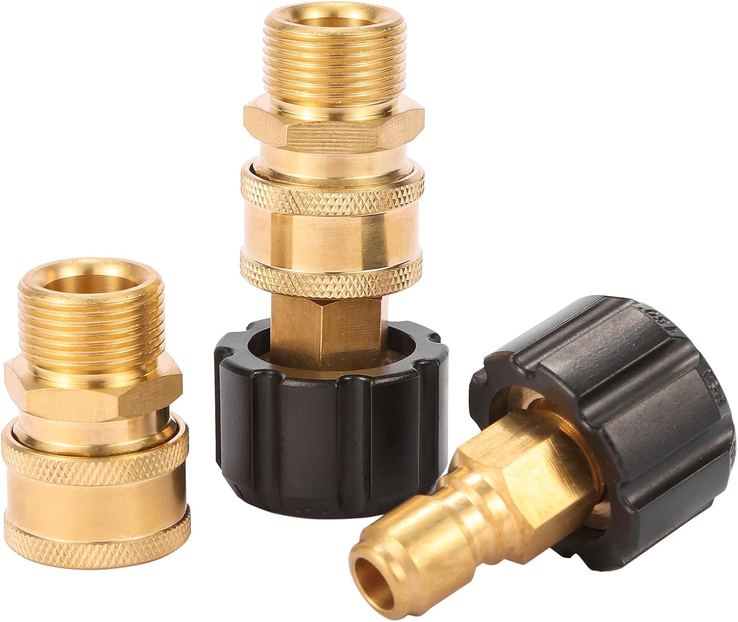 Pressure Washer Quick Connect Fittings, Quick Connect Kit M22 14mm to 3/8 Inch, 2 Pieces