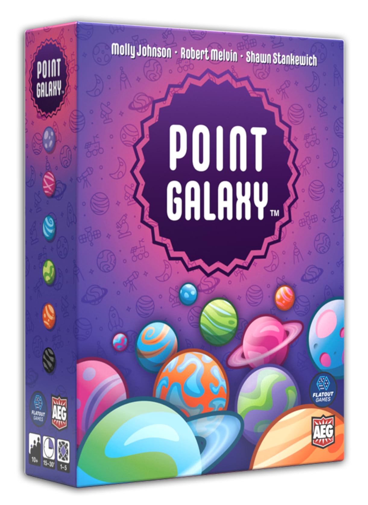 Alderac Entertainment Group | Point Galaxy | Card Game | Ages 10+ | 1-5 Players | 15-30 Minutes Playing Time
