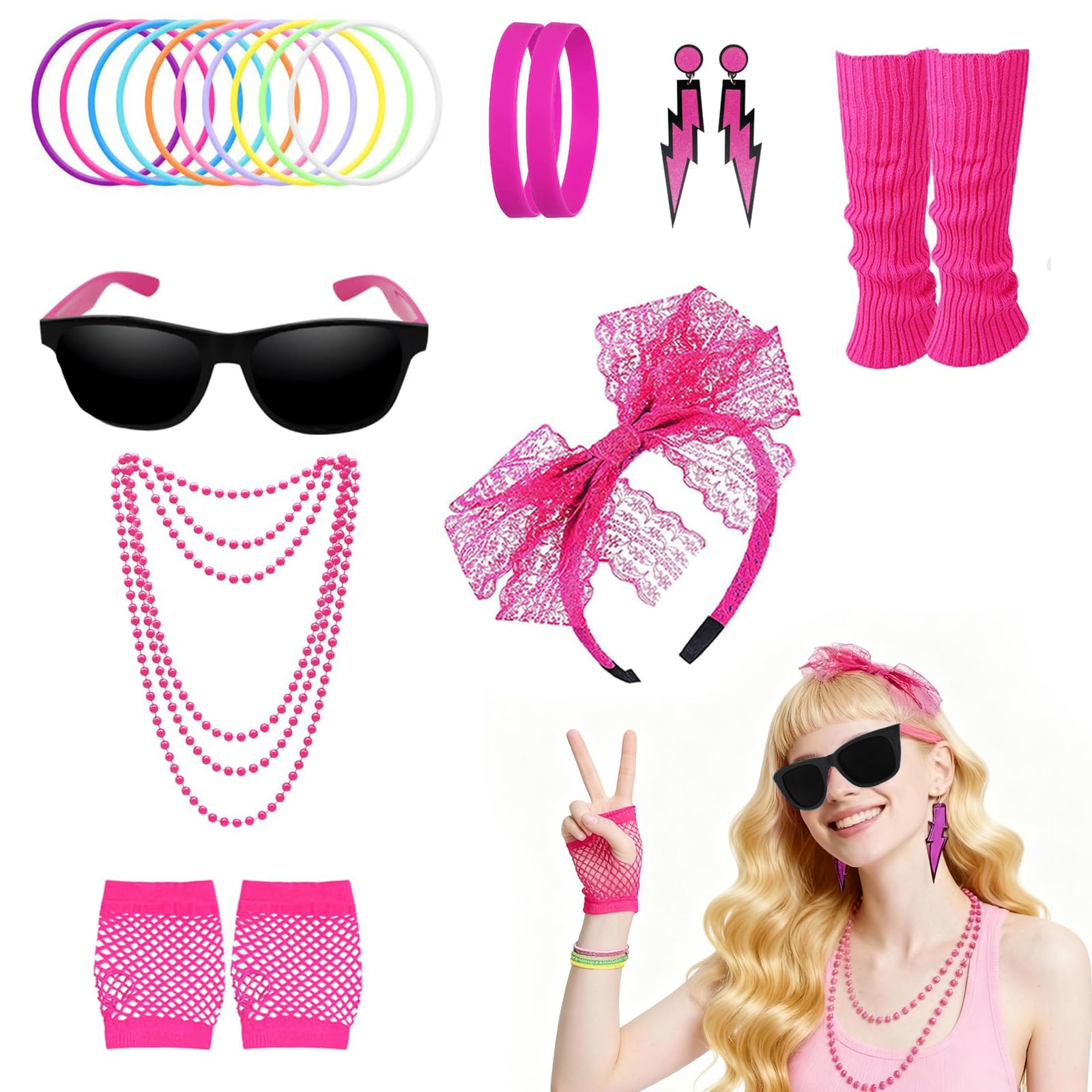 THINTON 80s Fancy Dress for Women 1980s Fancy Style Dresses Party Sets