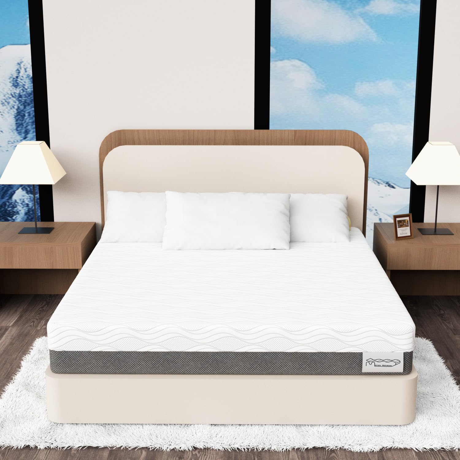 Memory Matratzen Matratze 180x200cm H3, Memorymatratze 26 cm Höhe 7-Zonen, Kaltschaummatratze H2/H3 Härtegrad, Premium Matratze für großes Doppelbett & Familien Schlafzimmer(180x200x26cm)
