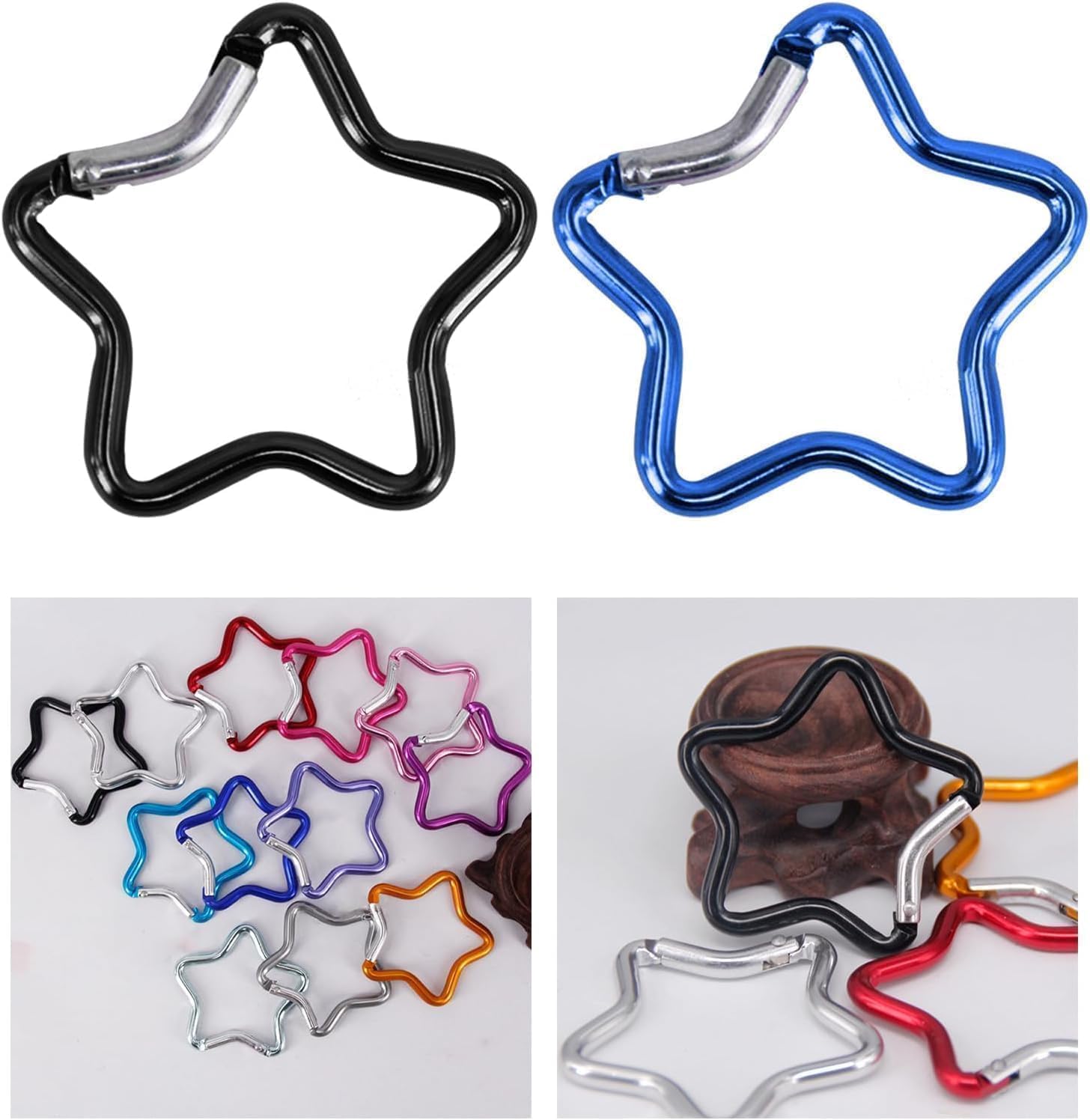 Carabiner Clip, Star Shaped Climbing Buckle, Keyring Hook for Camping Fishing Hiking Traveling Key Chain Clip Accessories - Image 4