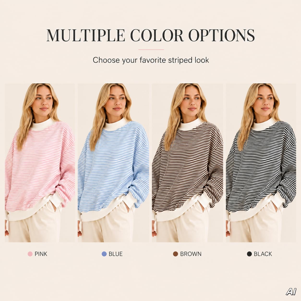 Sudadera para mujer con cuello alto