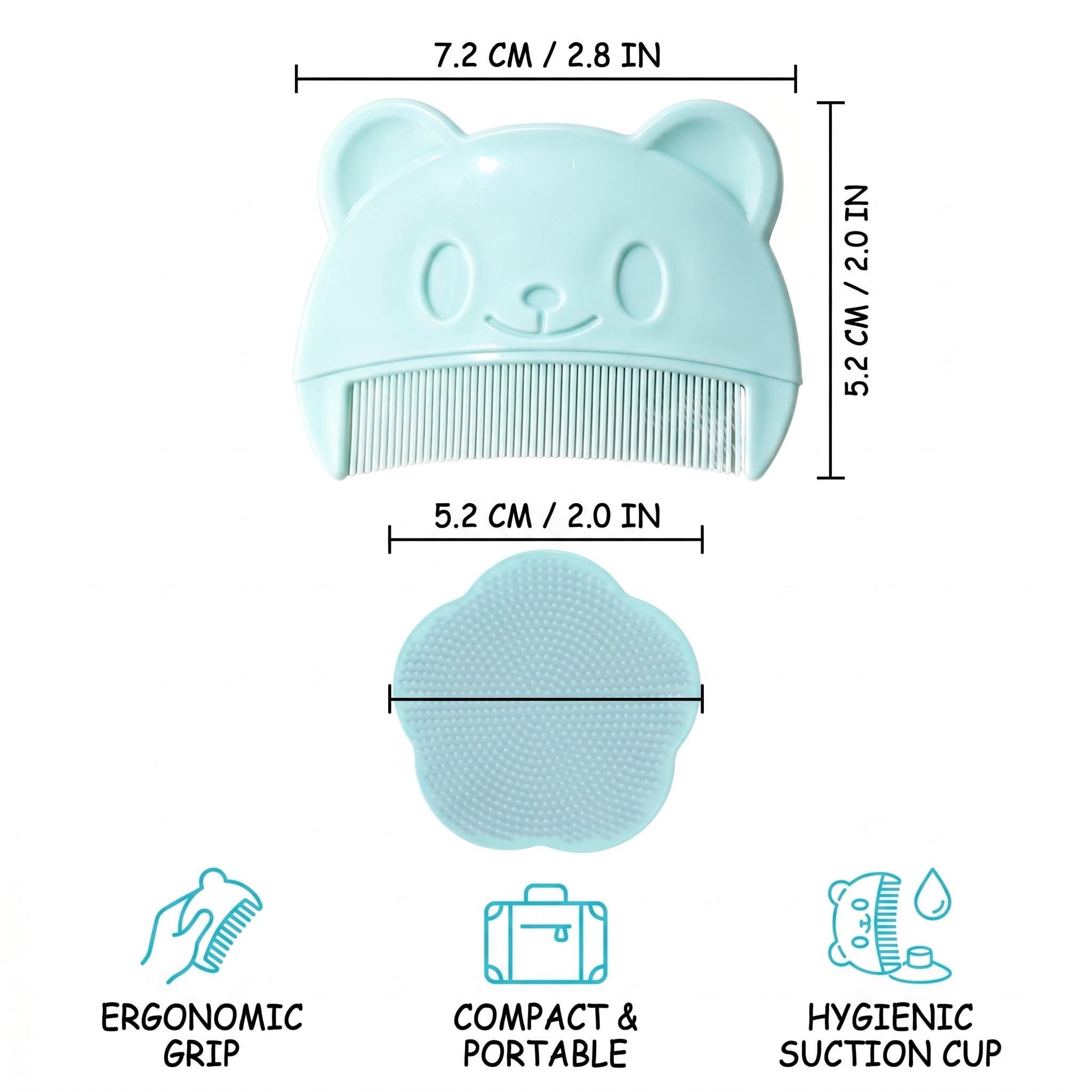 2 Pezzi Spazzola da Bagno per Neonati, pettine crosta lattea neonato, Spazzola per Bambini in Silicone, Pettine Neonato per Rimuovere La Crosta Lattea Del Bambino