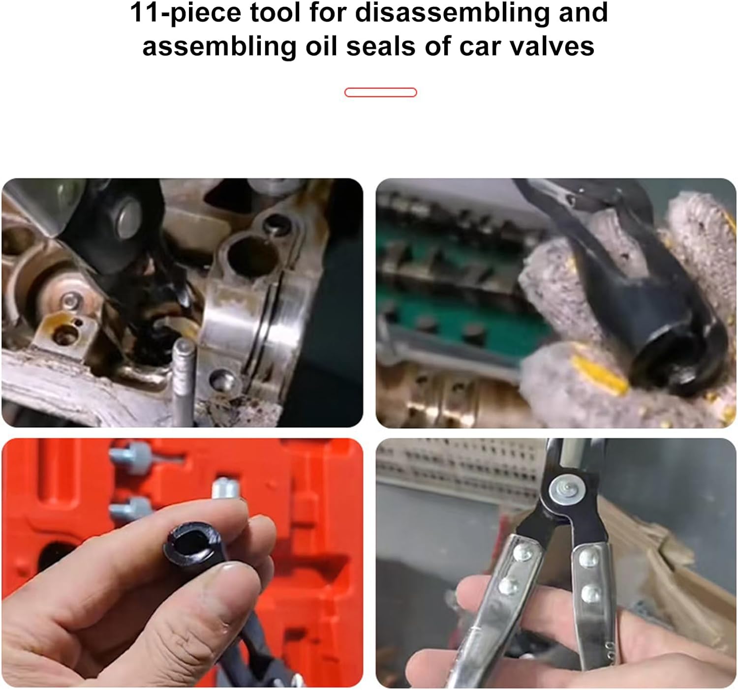 Pack of 11 Precise Seal Removal and Installation Tool Set Feature Spring Loaded Design for Efficient Automotive Repair Mechanics Car Seal Tool