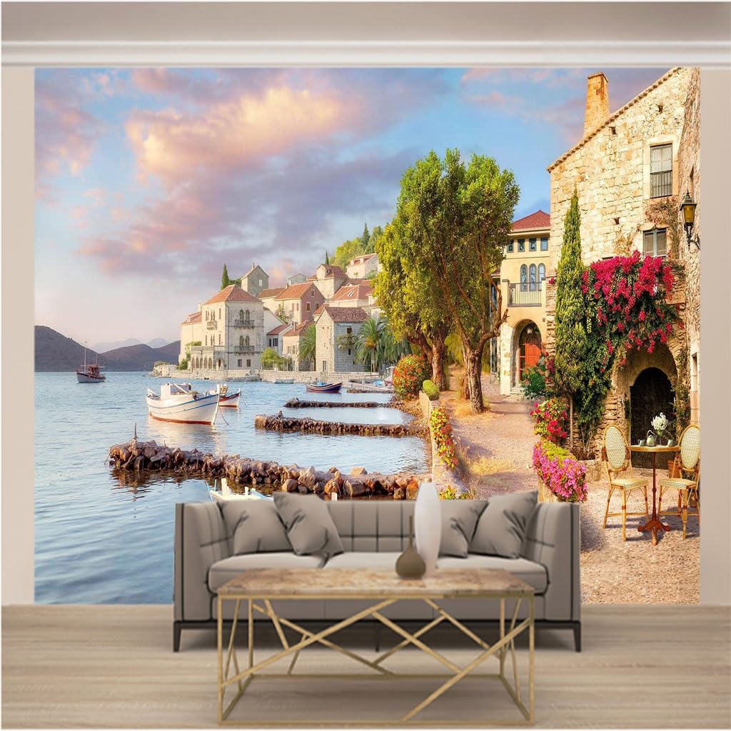 Papier peint panoramique 3d pour agrandir un petit salon