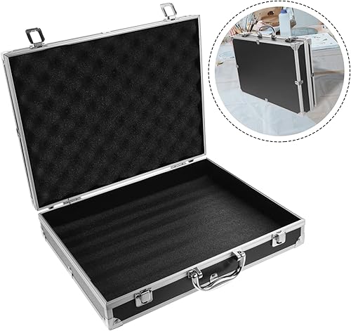 Miniatura 7 de Estuche de transporte de aluminio Caja de herramientas de aleación de aluminio con mango de espuma llena de almacenamiento para herramientas,