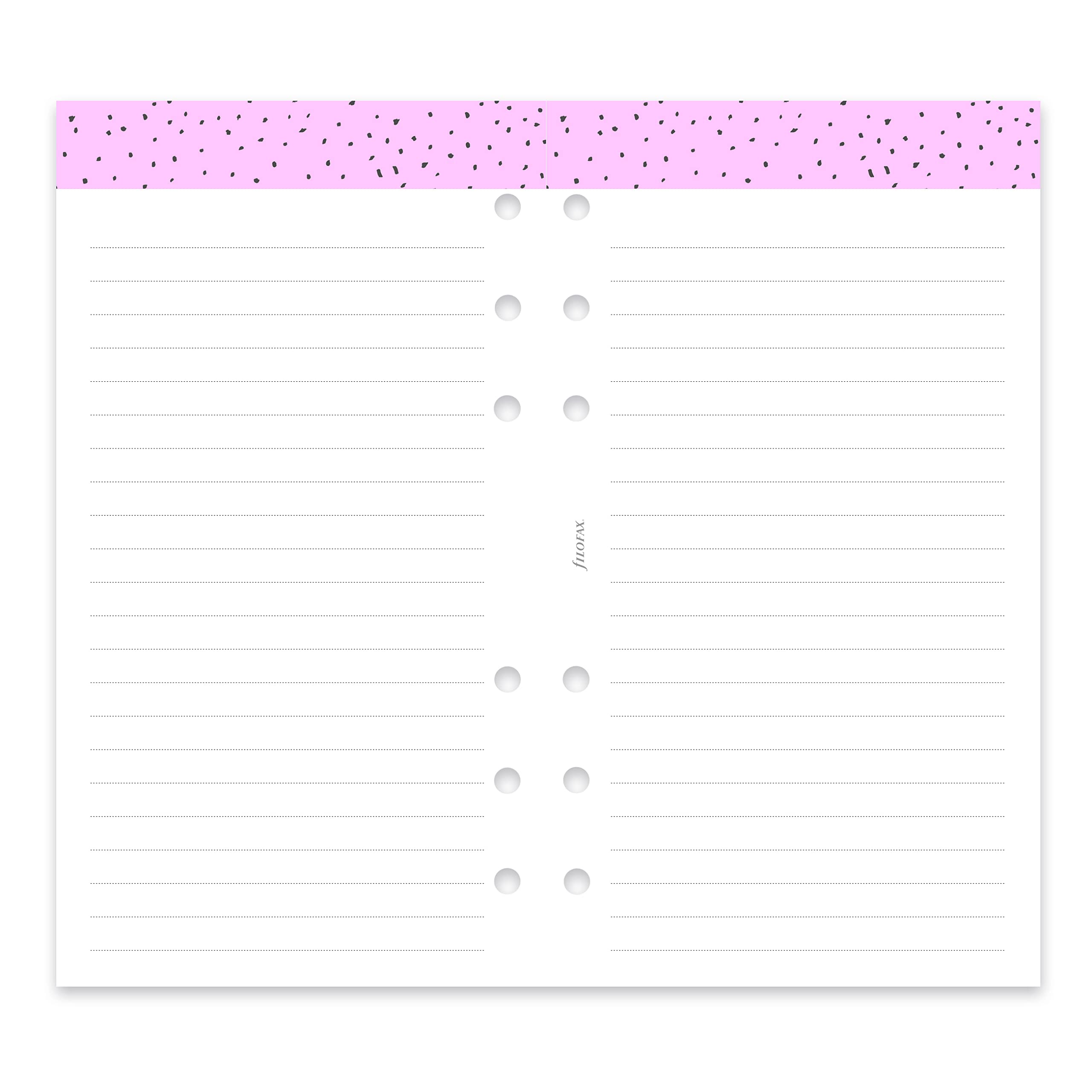 Filofax C68491-22 Recharge pour agenda semainier Motif confettis
