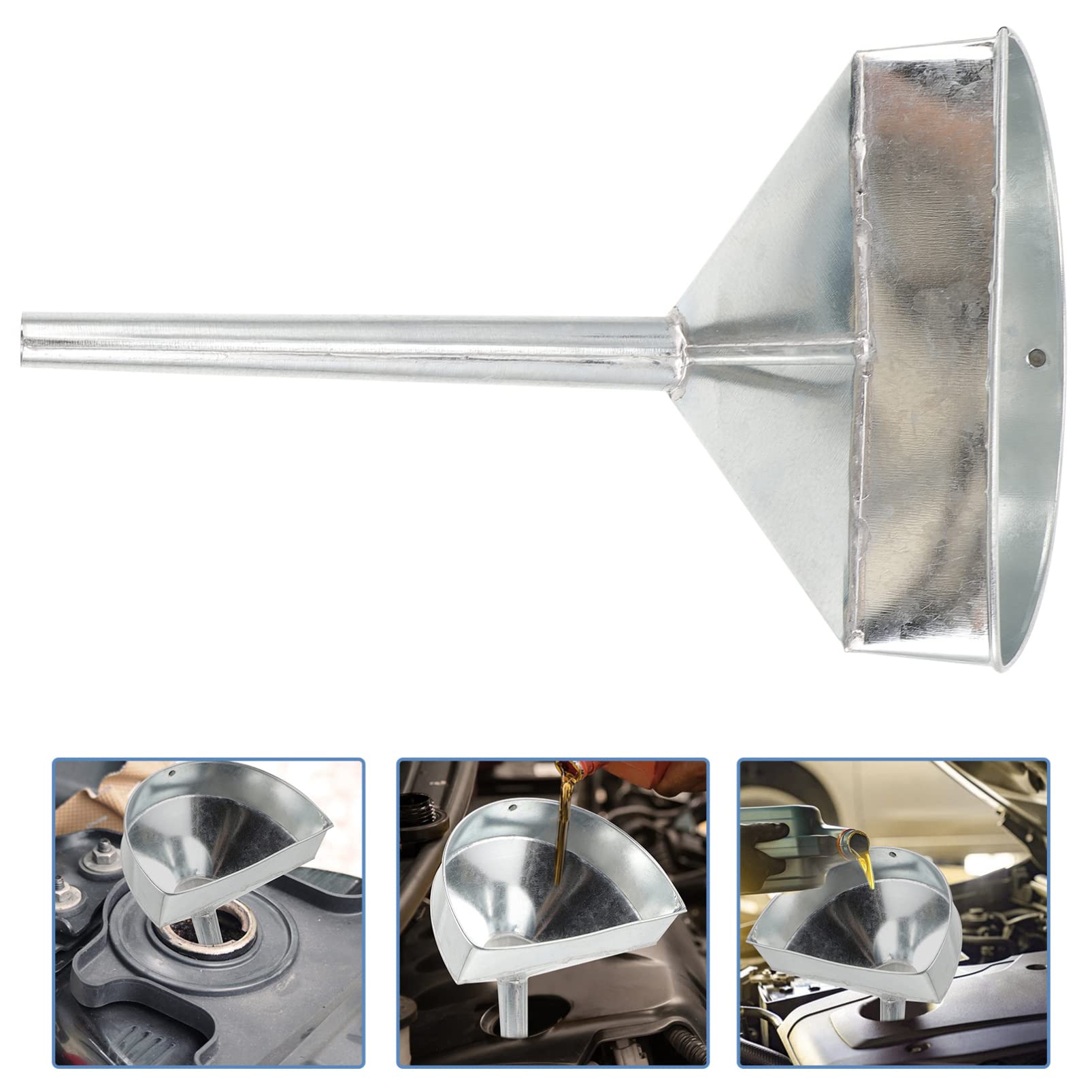 Alipis Embudo De Combustible Del Coche Filtro De Gasolina Embudo De Combustible De Aceite Embudo Automotriz Combustible De Boca Ancha Embudo De Aceite Hierro Forjado Boca Larga