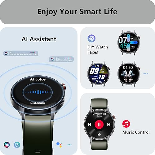 Miniatura 6 de Reloj inteligente para hombres y mujeres, responderhacer llamadas, monitor de actividad de pantalla ultra transparente AMOLED con monitor de