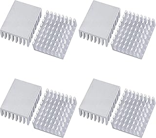 8PCS Aluminum Heat Sink 25 * 20 * 10MM Heatsink Cooler with 2-Pin for CPU Mos Cooling IC Slug Electronic Components