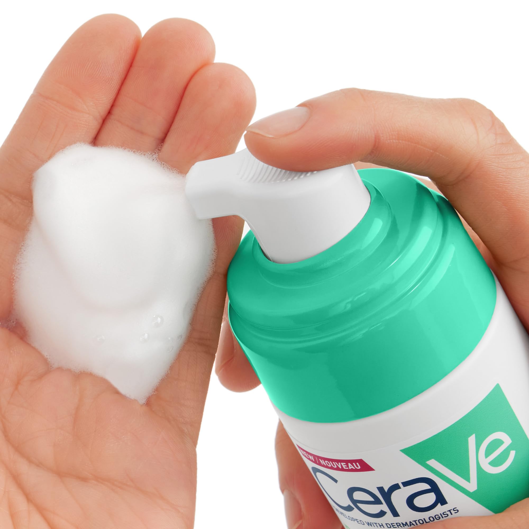 CeraVe Mousse Detergente Riequilibrante, Per Pelli da Normali e Miste, Pelle Idratata e Produzione del Sebo Ridotta, Con Tecnologia Glycolysine, 3 Ceramidi Essenziali e Allantoina, 148 ml