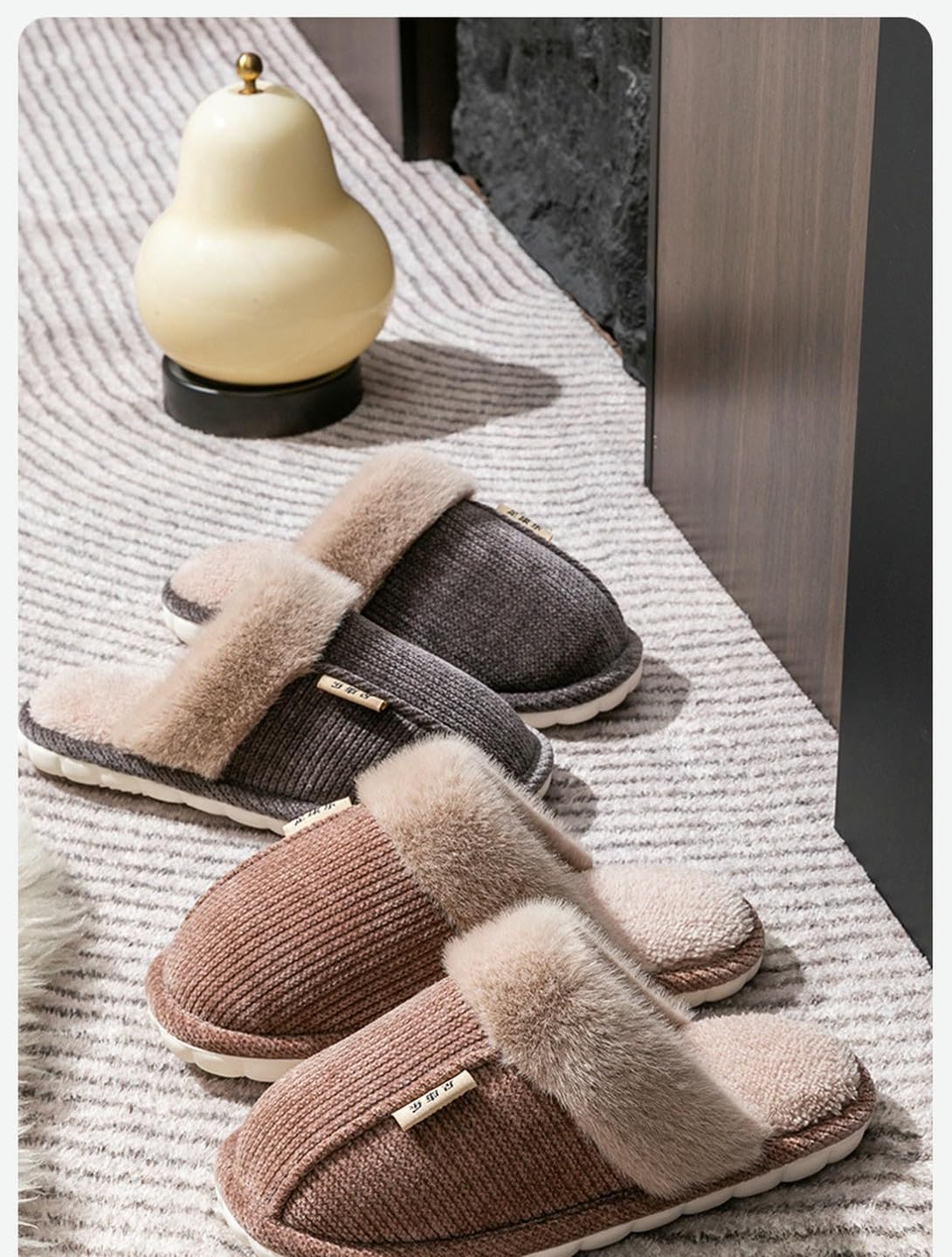 damskie kapcie bardzo duże rozmiary męskie bawełniane zimowe antypoślizgowe kryty gruby plush
