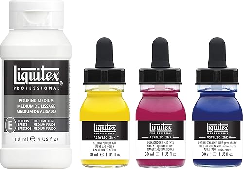 Miniatura 3 de Liquitex Tinta acrílica profesional 1 onza 10fl oz técnica de vertido colores primarios juego de 4