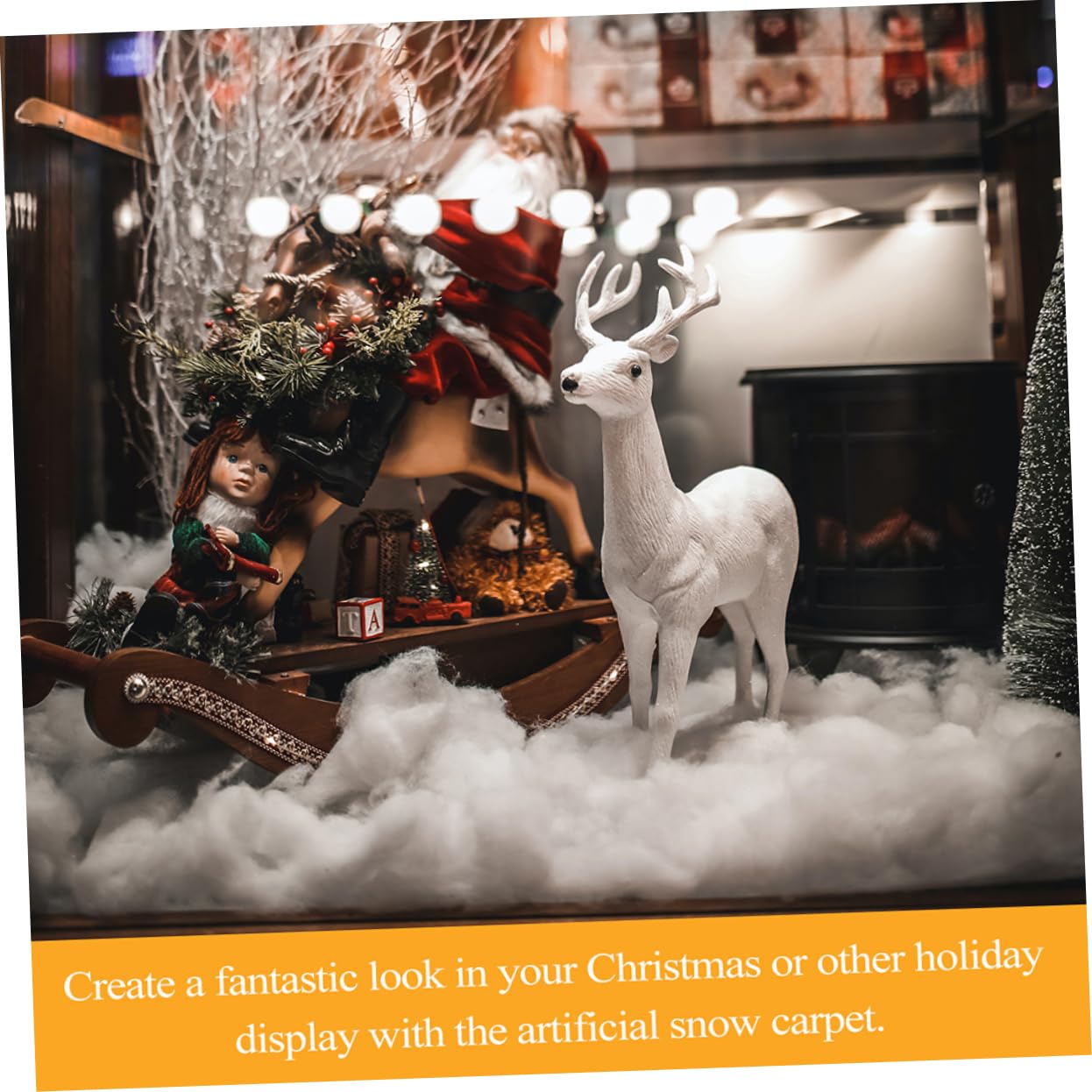 PRETYZOOM Artificial Fake Snow Cotton Snowflakes Decorations Snow Decorations for Christmas