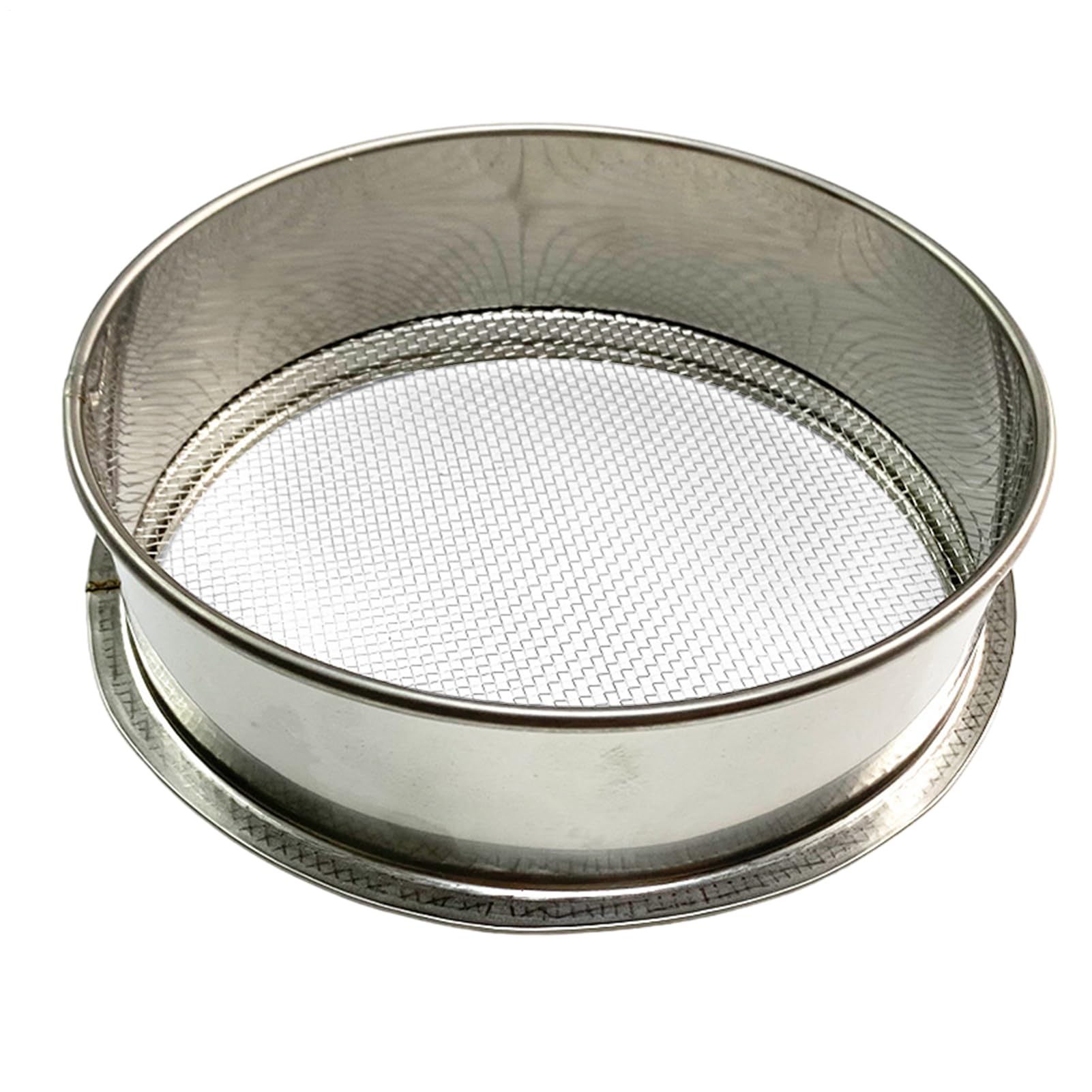 Metal Garden Riddle 3mm Fine 8 Mesh Soil Sieve 20cm Round Metal Sifting Pans Small Fine Mesh Strainers Gardening Seedling Filter Tool for Dirt Sand Rock Filtration Compost