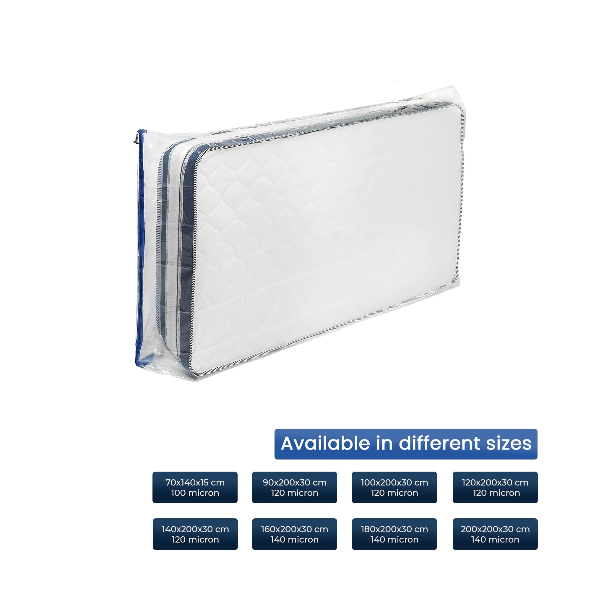 ASK Pack Mattress Bag for Moving and Storage with Zipper, 4.7 Mil Heavy Duty Material, Size XS-XXL, Waterproof Mattress Cover - Image 2