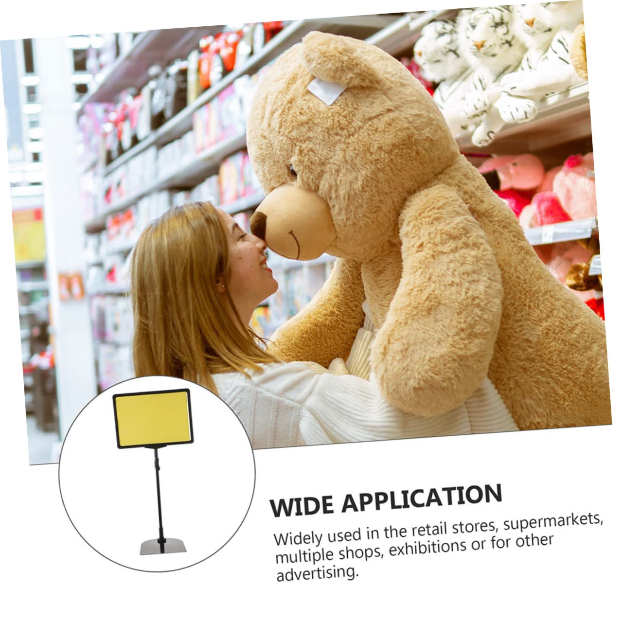 iplusmile 2 Stück Verstellbare Preisschildhalter Wiederverwendbare Tischaufsteller für Supermarkt und Verkaufsstellen Leichter und Tragbarer Preisschildständer zur Warenpräsentation