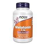 NOW Foods Supplements, Melatonin 5 mg, Free Radical Scavenger*, Healthy Sleep Cycle*, 180 Count (Pack of 1)