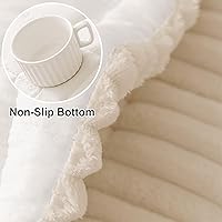 Vista 6 de hyha Funda para sofá de perros, lavable, antideslizante, mullida y apta para mascotas para sofá de 3 cojines, funda gruesa y suave, protector