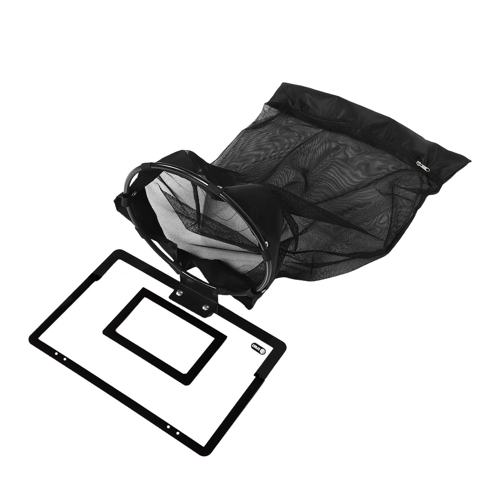 Cesto Porta Biancheria Appeso a Porta Stile Canestro da Basket Chiusura a Zip, Leggero in Plastica e Tessuto a Rete, Salvaspazio per Camera da Letto e Studio