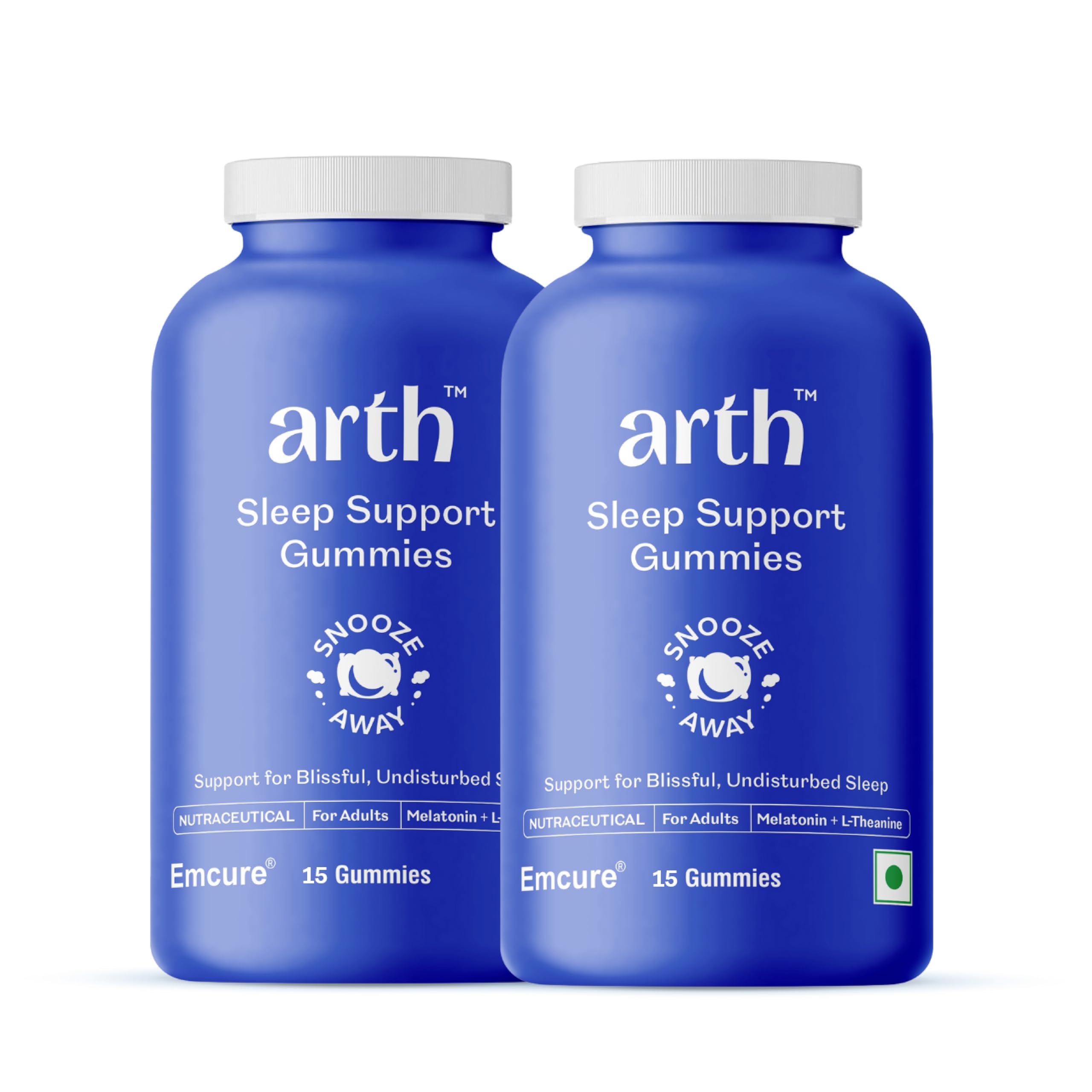 Arth Melatonin 5 mg Sleep Gummies | With L-Theanine, Chamomile & Passion Flower | Promotes Deep, Restful & Sound Sleep | Supports Nerve Relaxation & Muscle Recovery | For Men & Women | Cranberry Flavour | 30 Veg Gummies