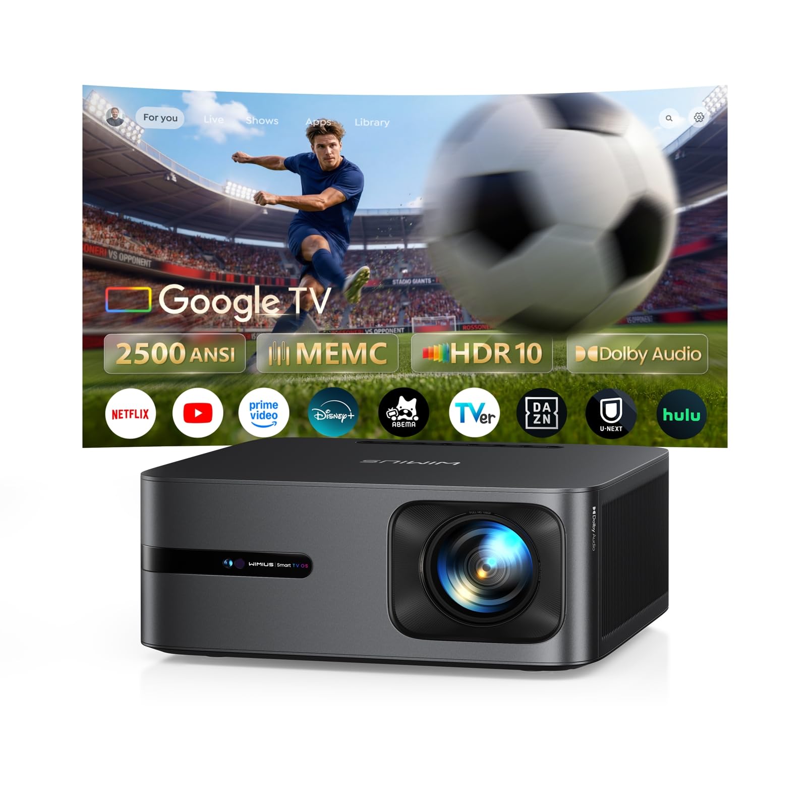 【公式Google TV搭載】プロジェクター 家庭用 800ANSI 高輝度 Amazon.co.jp: 【2500ANSI＆公式Google TV 14.0】プロジェクター 4K