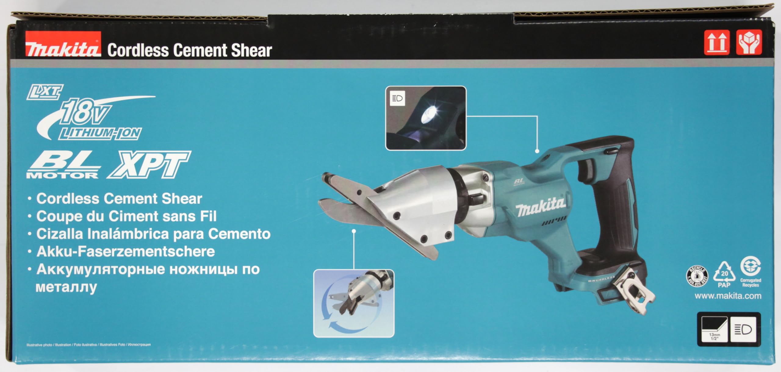 Makita DJS800Z Akku-Faserzementschere 18V (ohne Akku, ohne Ladegerät)