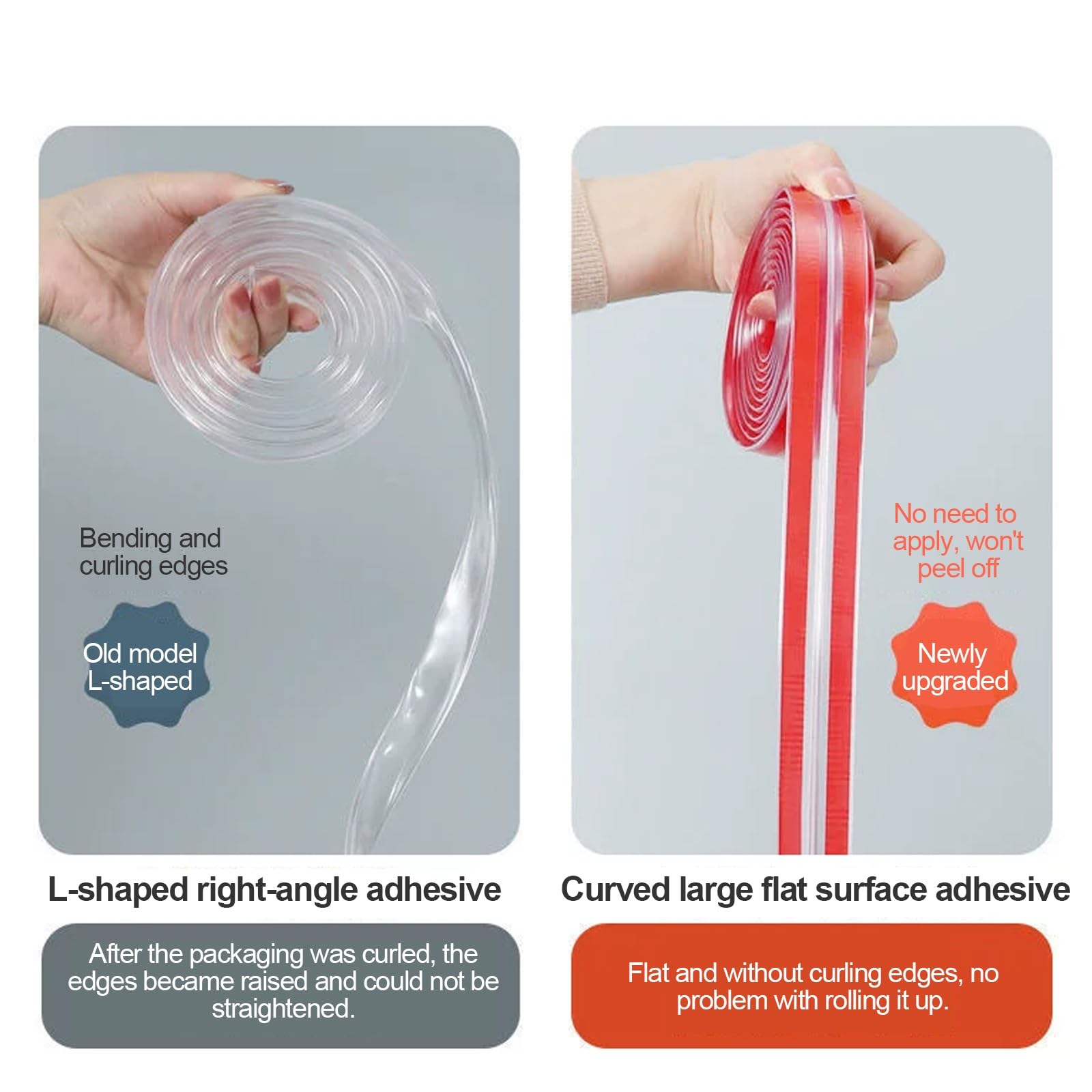 Möbel-Eckenschutz, Transparenter Silikon-Eckenkantenschutz mit Selbstklebender Rückseite, Verschiedene Größen(Airbag Version,6m/19.6ft)