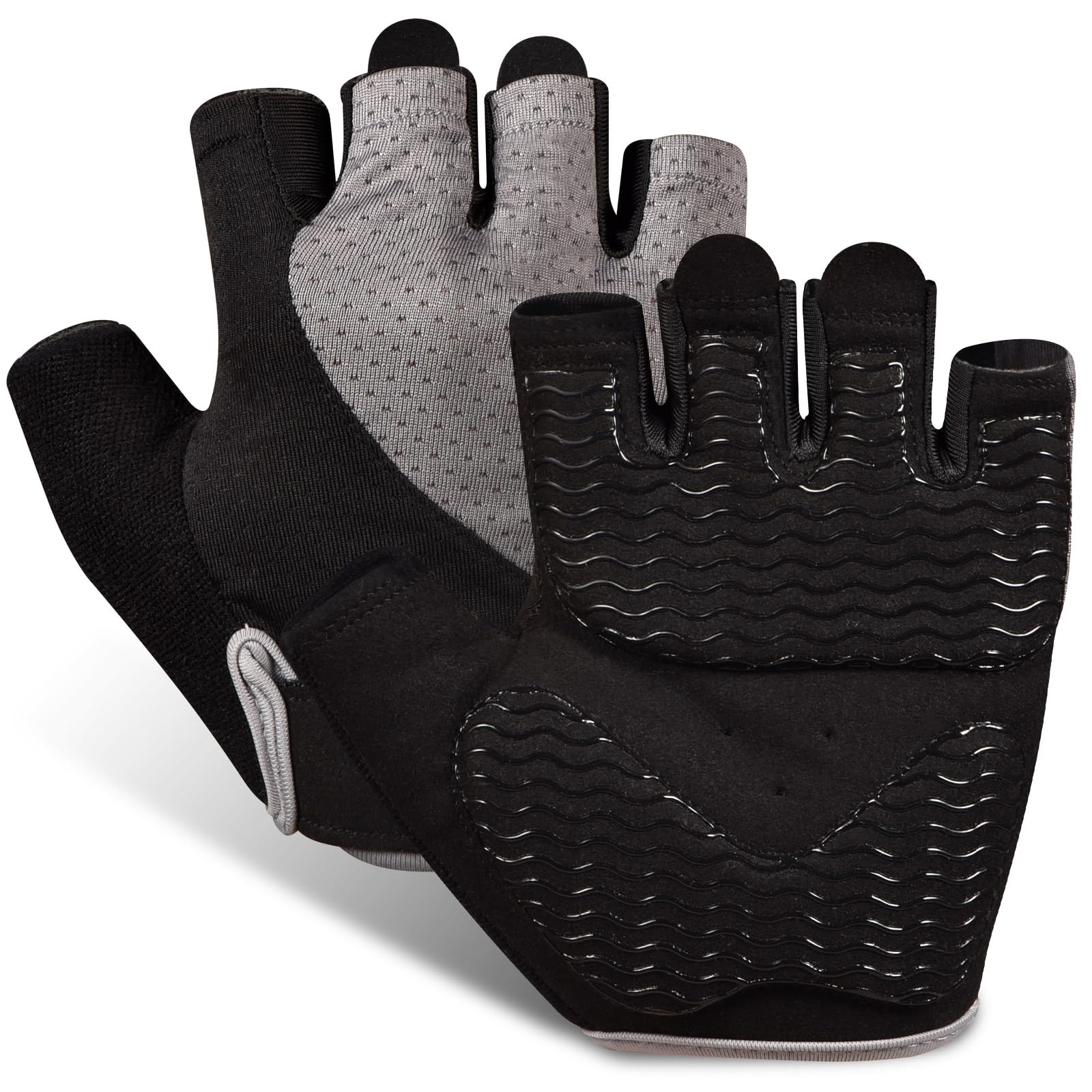 Sunnex Gym Gloves - Fingerless, Breathable Workout Gloves for Weightlifting, Cycling & More