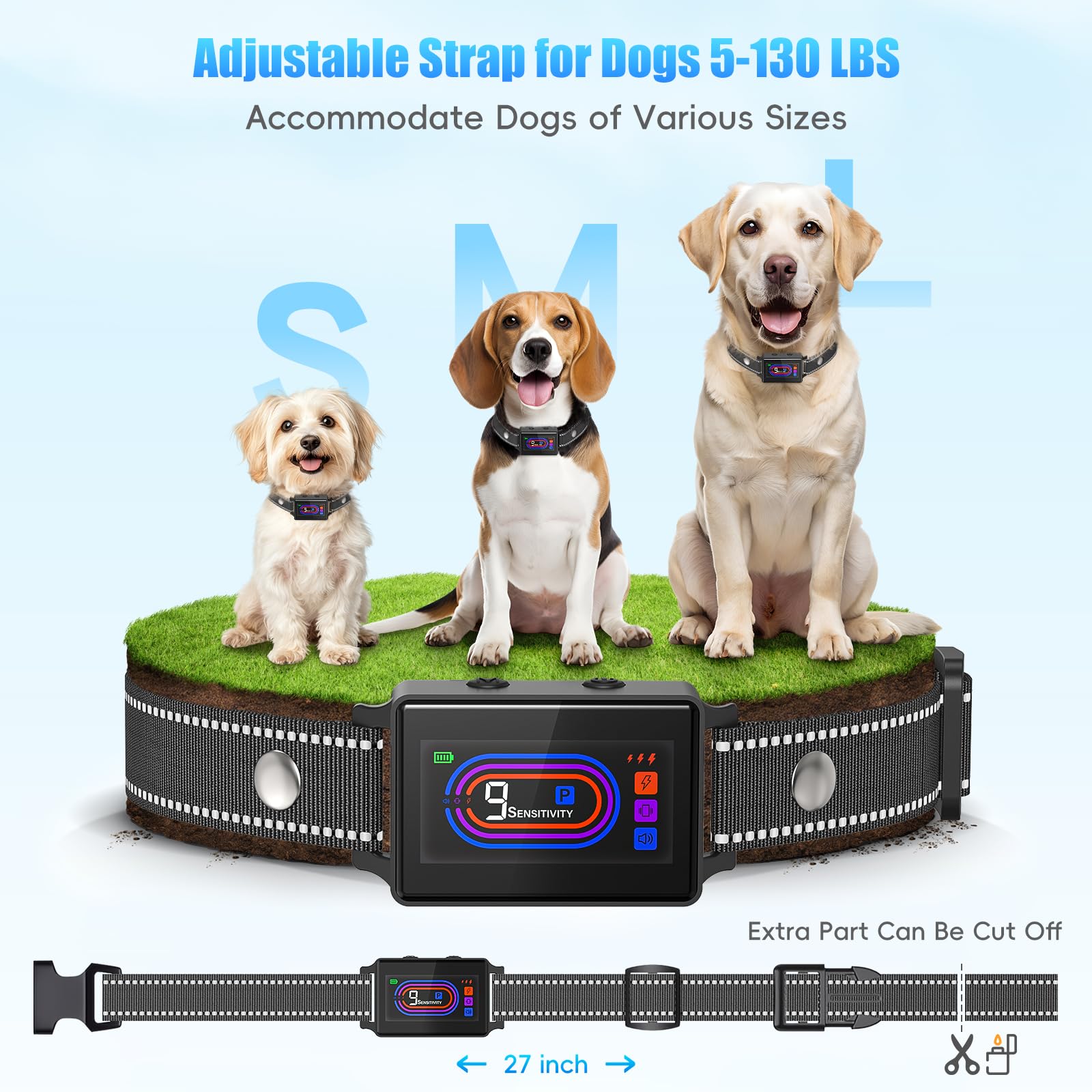 Masbrill Humane No Bark Collar Masbrill Bark Small Dog Bark Collar