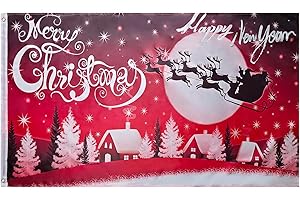 3x5 Ft Christmas Flag with Brass Grommets for Bold Outdoor Decor