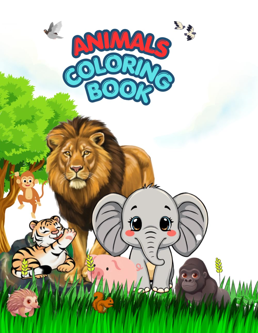 My First Animals Coloring Book for Little Kids: Fun and Simple Animal Illustrations for Children Ages 2 to 6