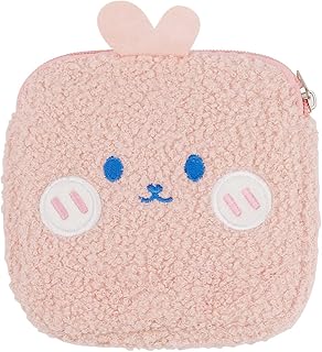 FERCAISH 1Pcs Sanitary Napkin Storage Bag - Creative Period Bag Cute Sanitary Napkin Bag Portable Sanitary Napkin Pads Storage Bags with Zipper for Teen Girls Women Ladies( Pink )