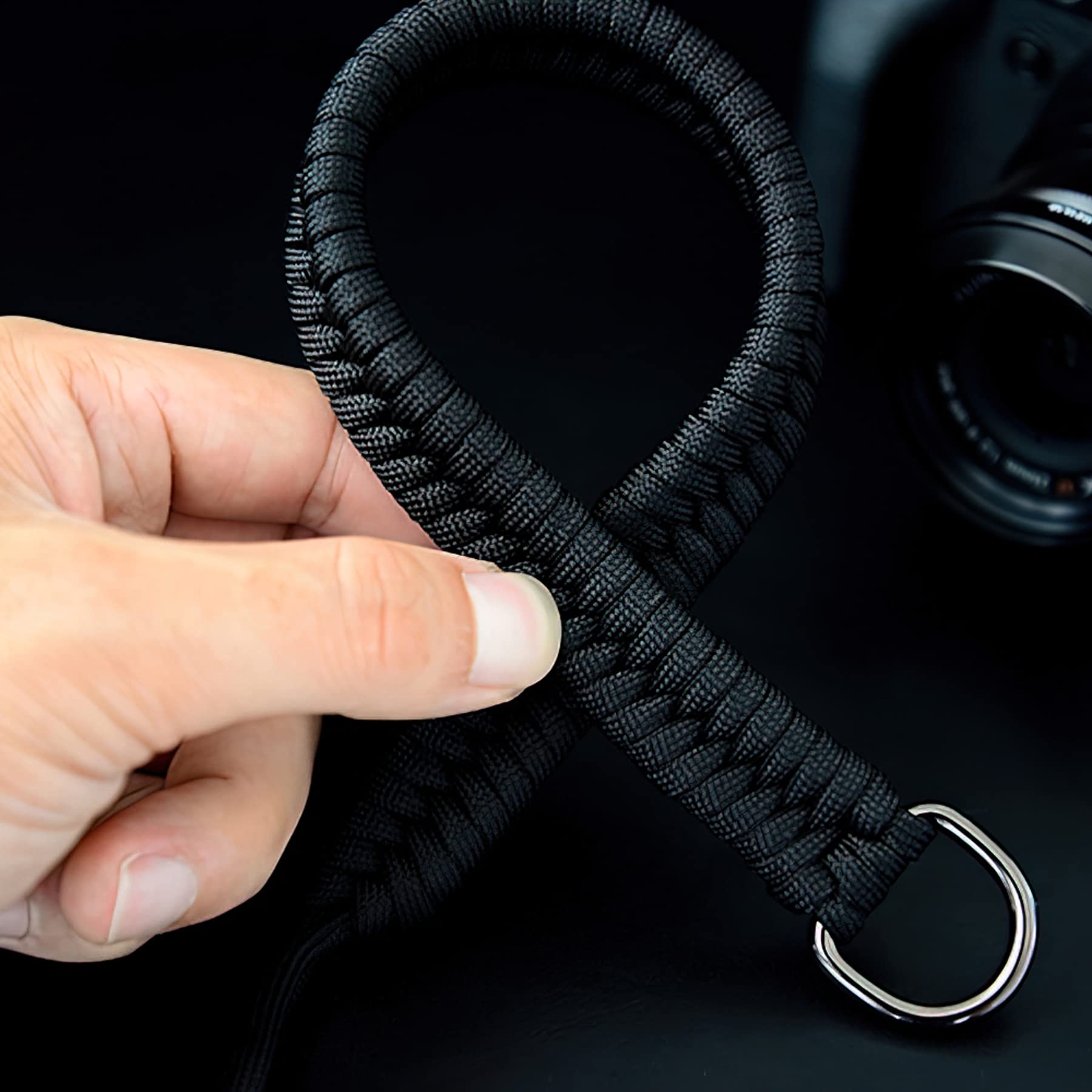 Dreamark Kamera Handschlaufe DSLR, Kameragurt aus Paracord 550 Schultergurt Kamera für Systemkamera Canon Sony Nikon Leica Panasonic Fuji Olympus DSLR SLR