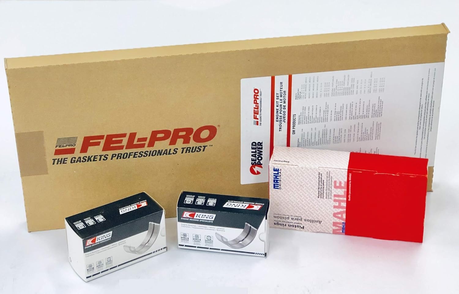 Engine Re-ring Kit Rings & Bearings & Gaskets compatible with 1987-96 Chevy Trucks 350 5.7 5.7L TBI