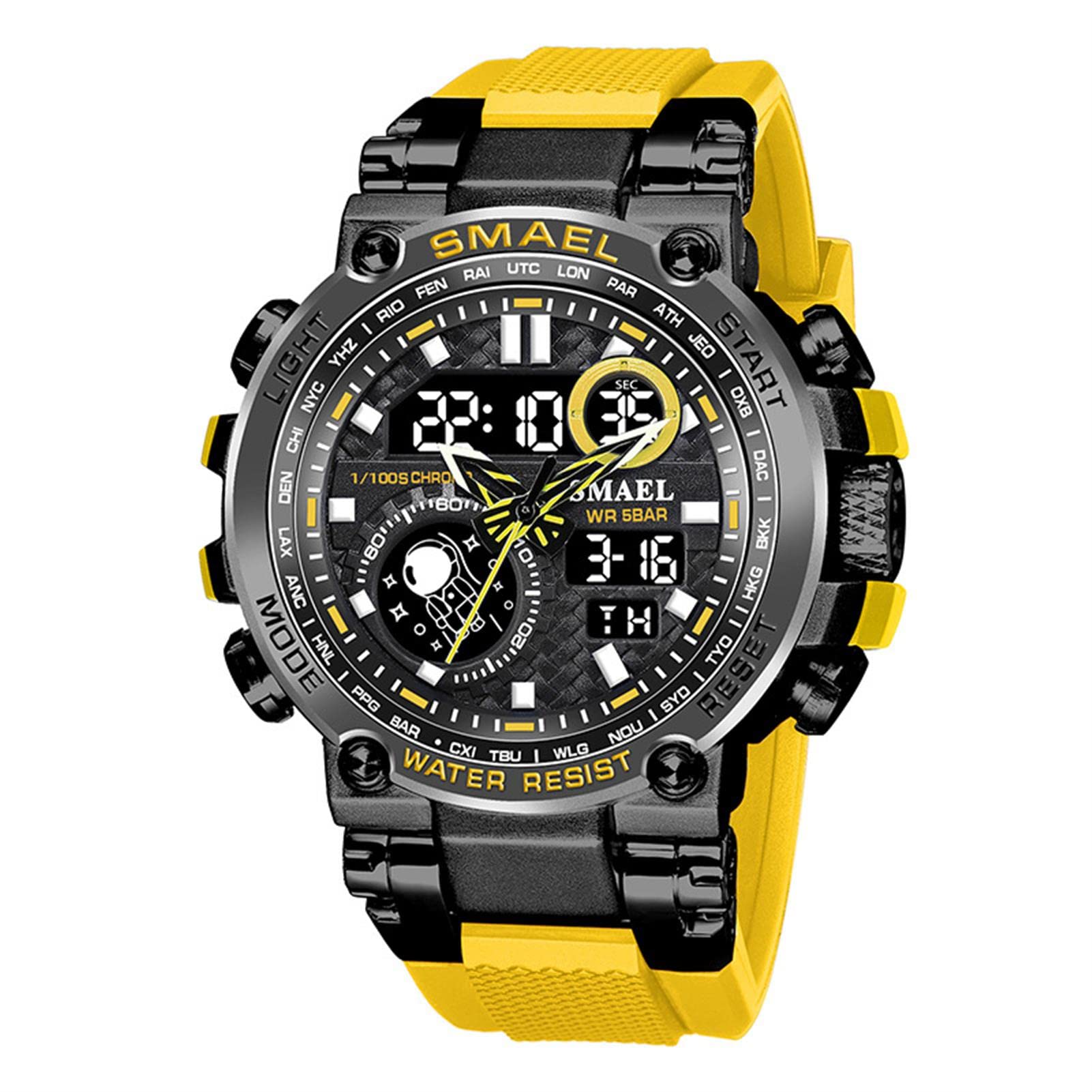 Reloj Deportivo para Hombres Multifuncionales Militar Analógico Digital Cuarzo Reloj para Hombre