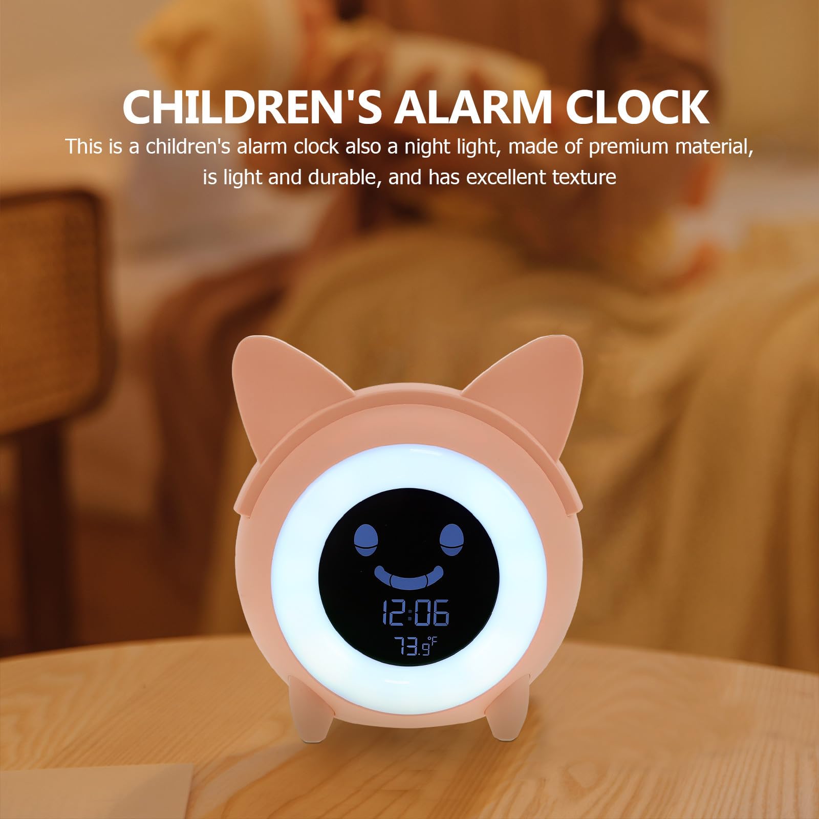 1ensemble Réveil Numérique Garçon Fille avec Veilleuse Réveil Jour Nuit Lampe de Chevet Décorative Compacte pour Chambre Fonction Alarme Pratique et Design Créatif Garçon Fille