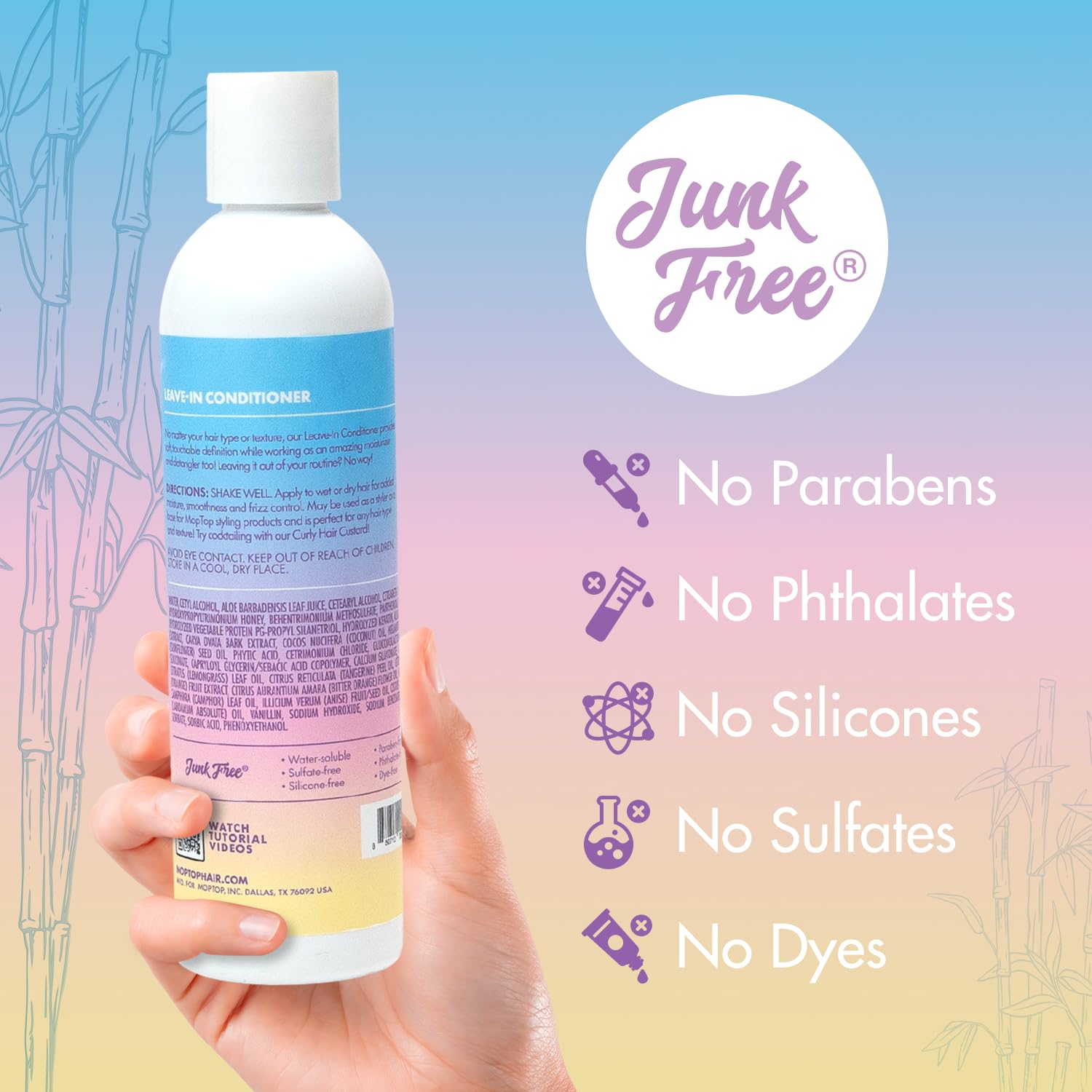 MopTop Leave In Conditioner for Curly Hair – Hair Moisturizer to Soften, Moisturize & Hydrate, Anti Frizz for All Textures & Curl Types, Sulfate & Paraben Free Hair Conditioner - Image 6