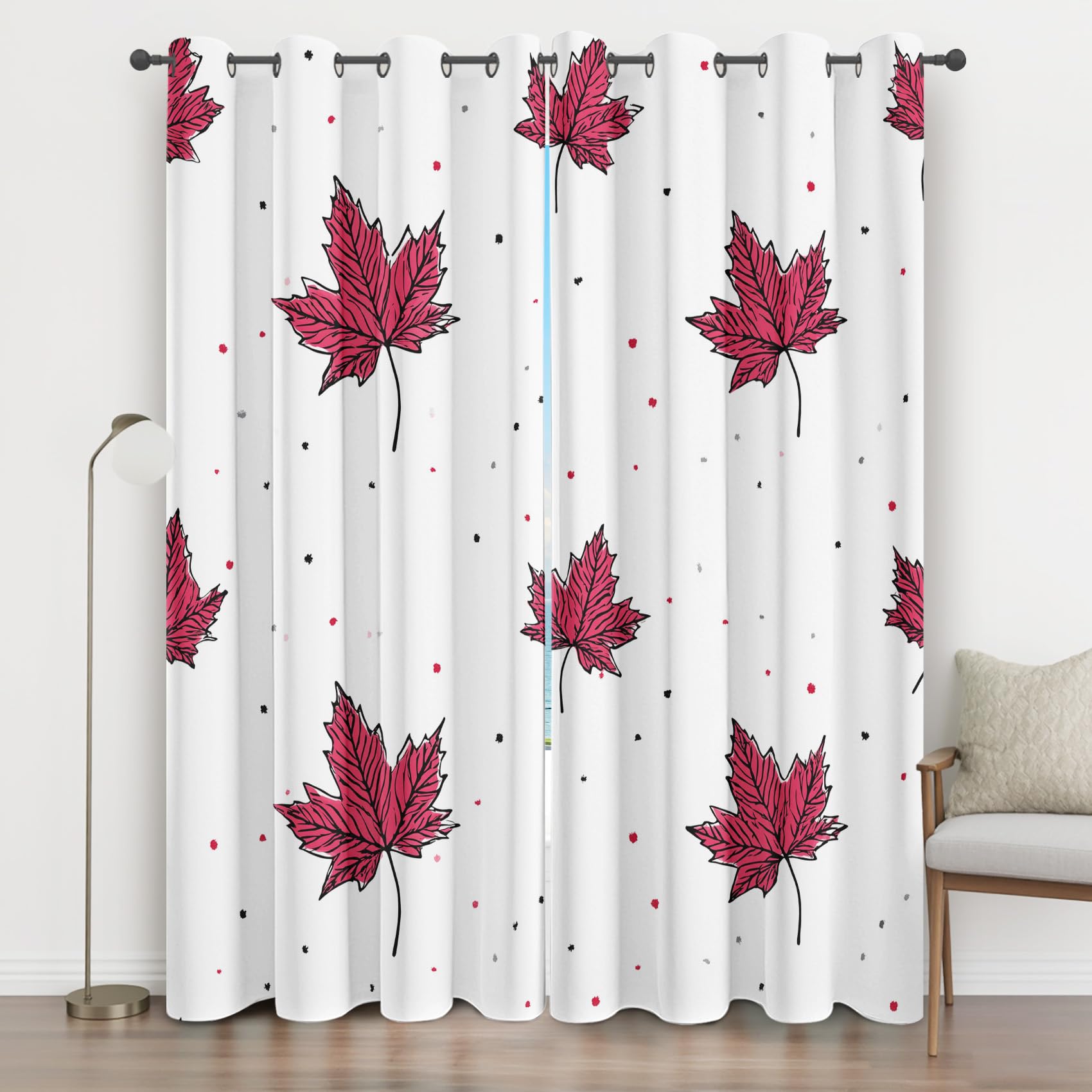 Rideaux occultants thermique isolant à oeillets 234x183cm pour chambre