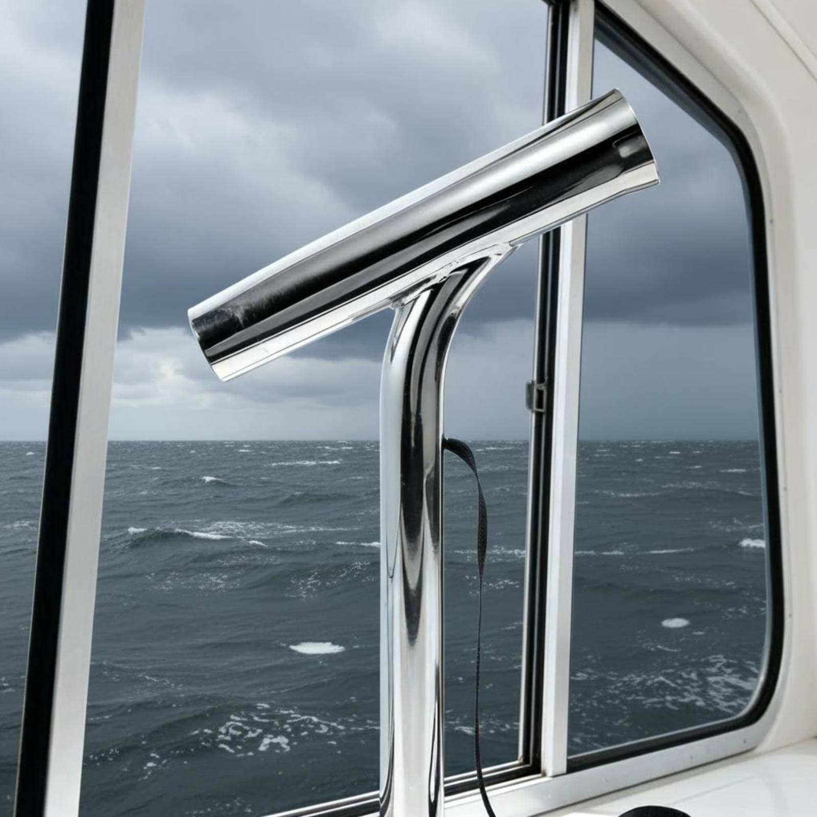 harayaa Rutenhalter Boot Rutenhalter Angelrutenhalter Angelhalter Edelstahl Klemme mit Polierter Oberfläche für Sicheren Sitz Schont die Hände Reduziert Ermüdung für Yacht Angelboot Kajak