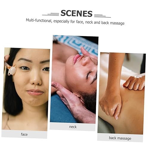 Miniatura 7 de Uonlytech Gua Sha Tools Health Jade Stones Hongos raspado herramienta de masaje para spa en casa, 2 piezas, color blanco