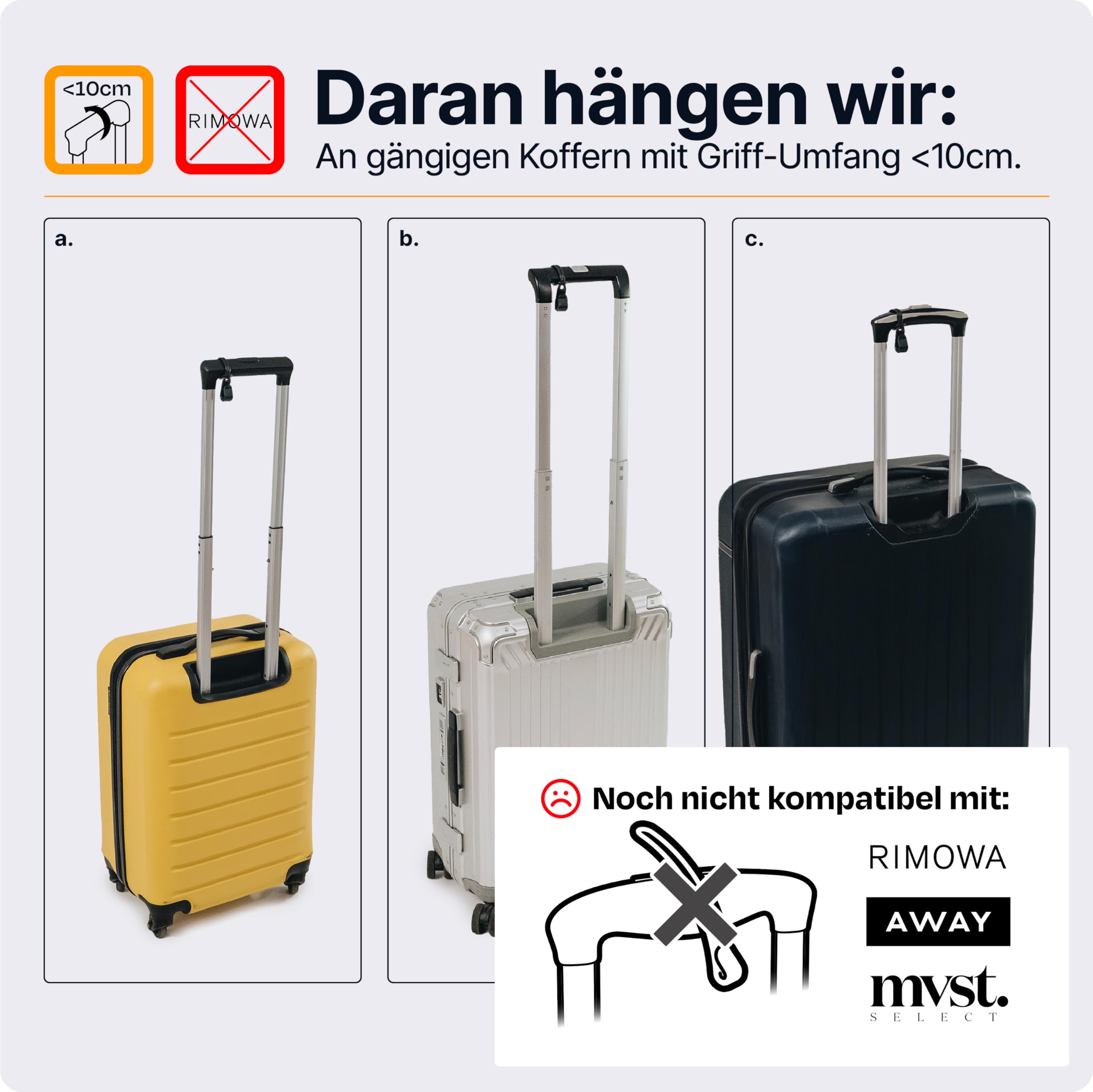Der Koffer Haken hält deine Reise Utensilien - Reise Gadget für Flugzeug Reisen, Reisezubehör Flug Handgepäck, Kofferorganizer, Cooles Reise Geschenk, 1x Kleiderhaken für Koffer (Blau)