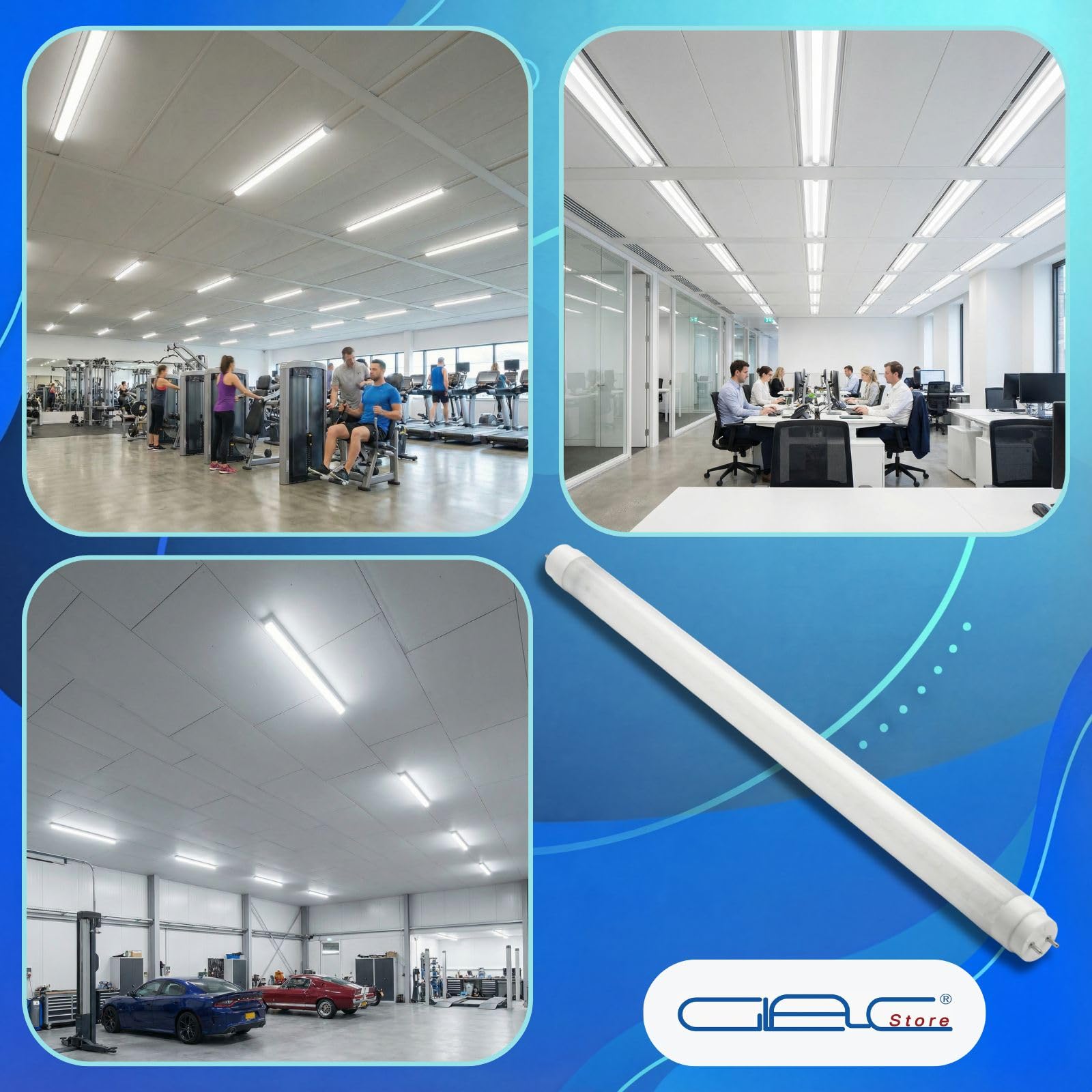 Tubi LED T8 G13 60/90/120/150 cm – Alta Efficienza, Luce Naturale 4000K o Fredda 6000K – Starter Incluso – 360° – Ufficio, Magazzino, Garage (10, 120 cm Luce Naturale 4000K)