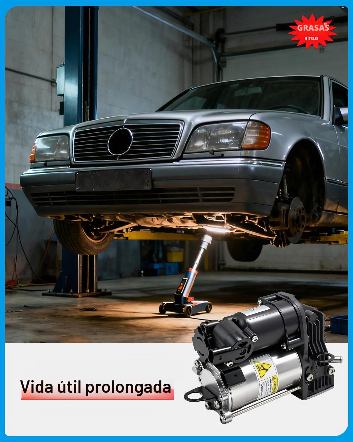 Bomba de compresor de suspensión de aire para Mercedes Benz W164 X164 GL350 GL450 GL550 ML350 ML450 ML500 ML550 ML63AMG 2006-2012 1643201204 A1643200504