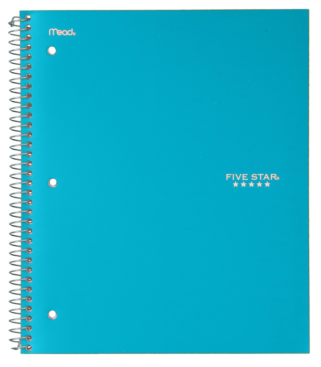 Five Star 1 Subject College Ruled Spiral Notebook, 100 Sheets