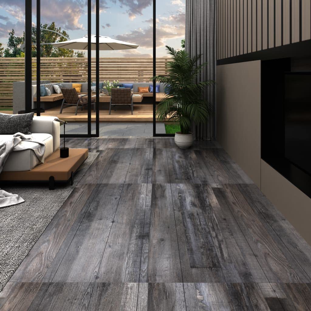 Sprzęt z samoprzylepnymi deskami podłogowymi z PCW 5,21 m² 2 mm drewno przemysłowe