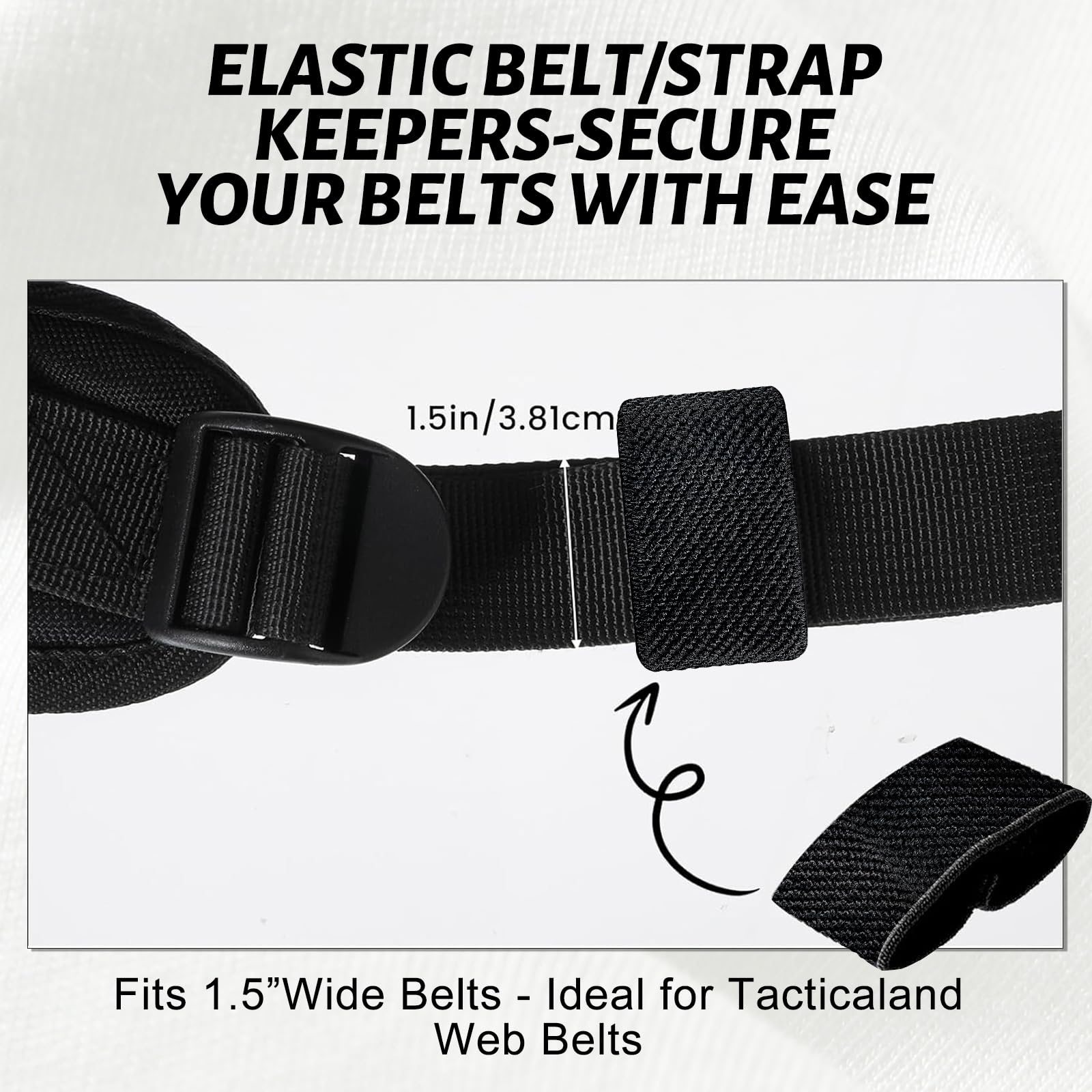 9 Supports Passants De Ceinture En Nylon - Double Bouton-pression, Tactique - Pour Police, Sécurité, Outdoor